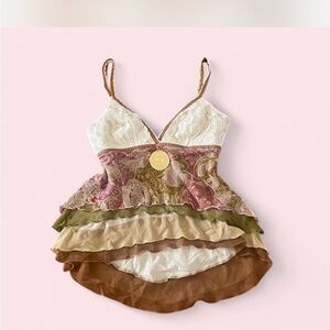 Alexia Admor Cream Lace Detail Top